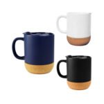 CERAMIC COFFEE MUG WITH CORK BOTTOM - IDEAL ECOFRIENDLY GIFT